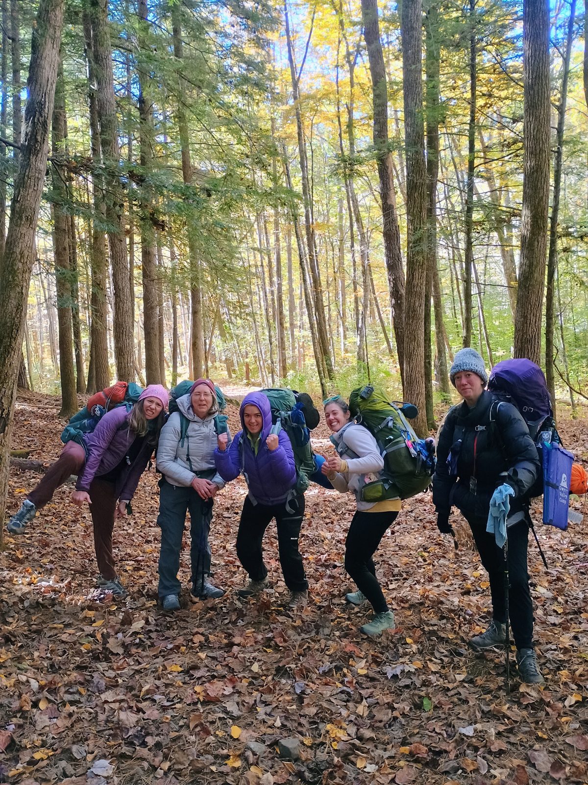 Students on the 2026 Women's Introduction to Backpacking course