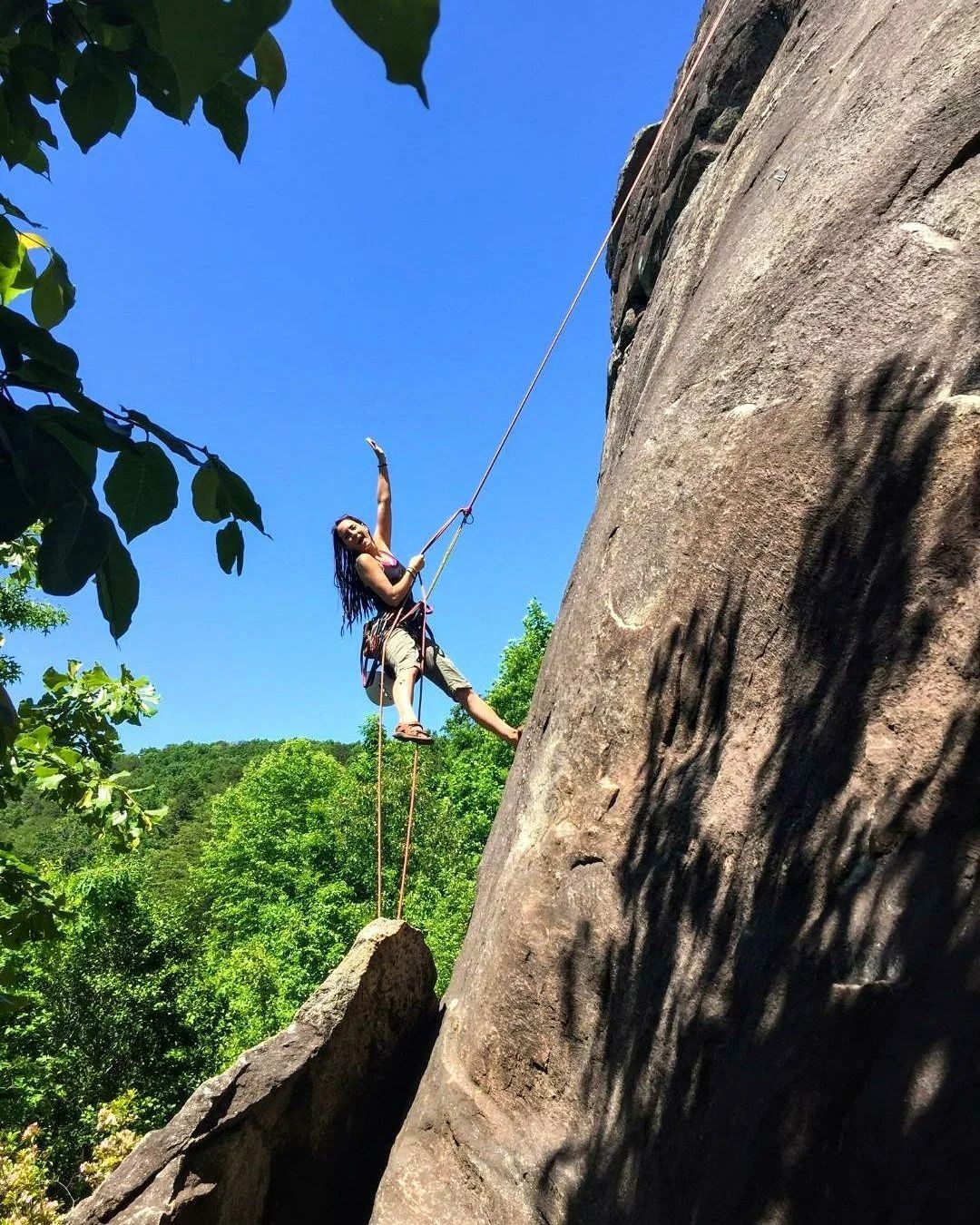 Alisha climbing