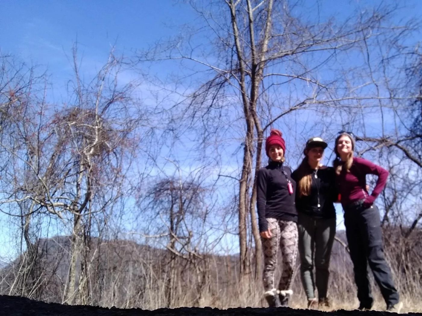 Women outdoors in the mountains